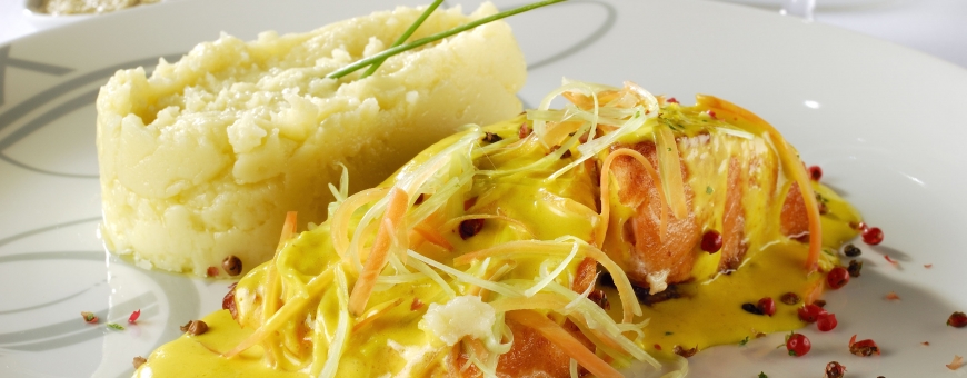 Receita de salmão grelhado à Vasco da Gama Receita de salmão grelhado à Vasco da Gama
