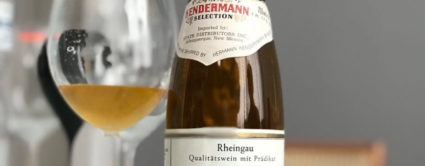 1976 Riesling Matuschka-Greiffenclau Spätlese rosa, Schloss Vollrads, Rheingau-Alemanha